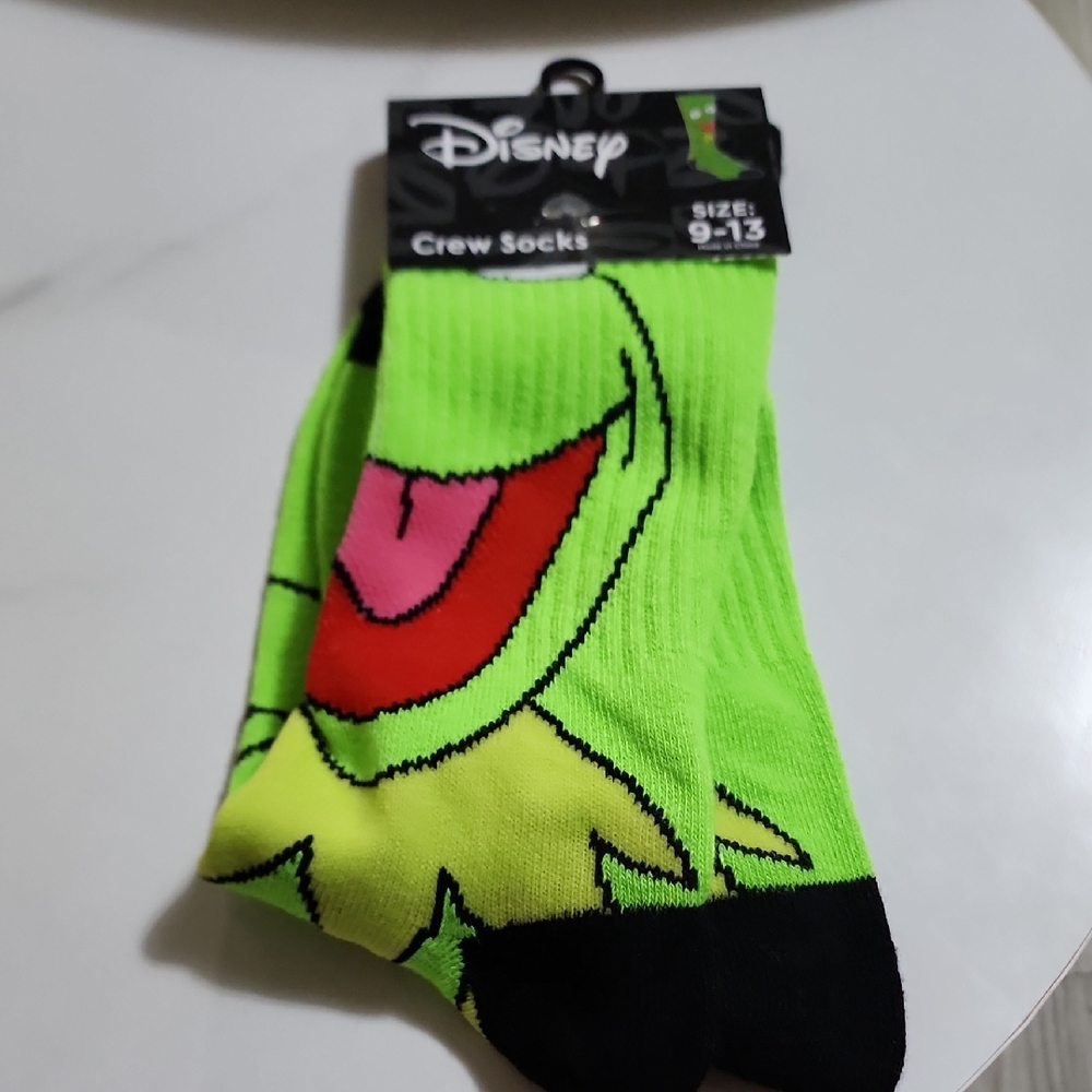 Disney Kermit the Frog Crew Socks - Green and Black